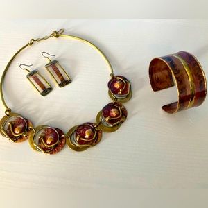 Necklace, Earring, Bracelet Set - Hand-made By A South-African Artisan